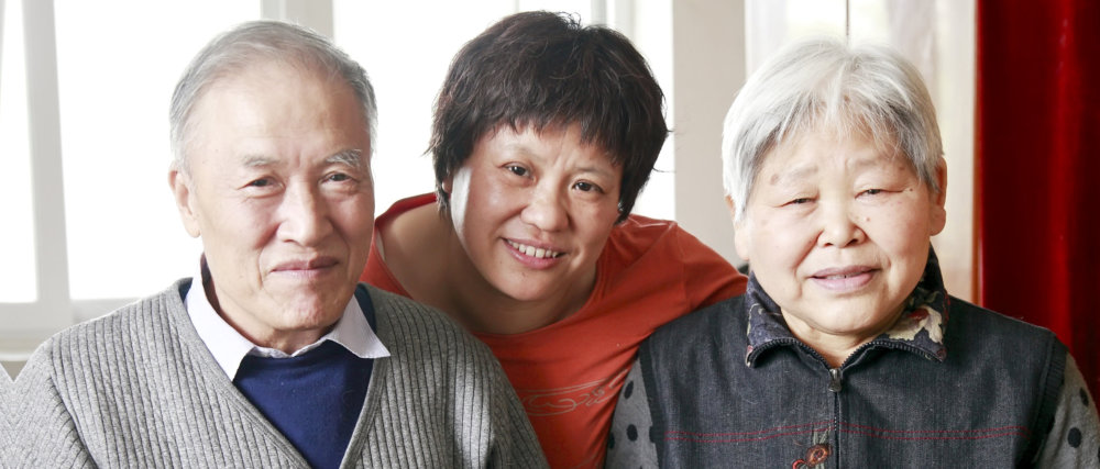 caretaker and her two elderly patient